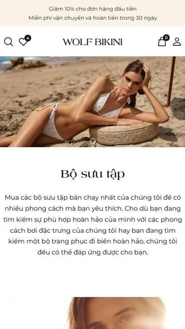 Mẫu website WolfBikini
