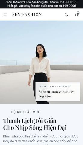 Mẫu website S2 Sky Fashion - Thời trang