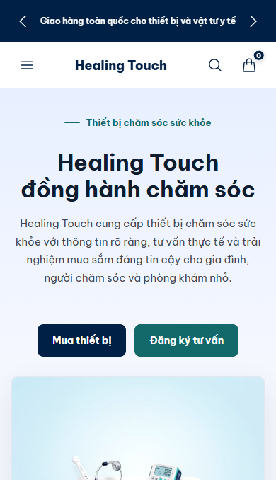 Mẫu website Healing Touch