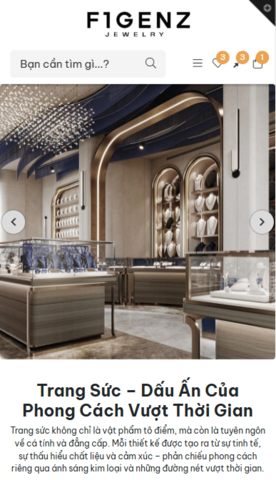 Mẫu website F1GENZ Luxury Jewelry