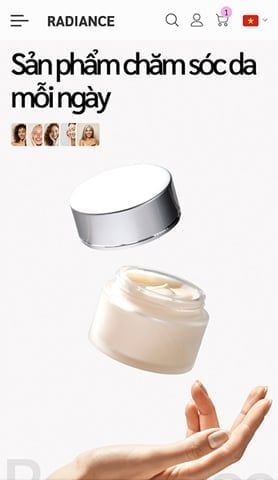 Mẫu website Mỹ phẩm Radiance