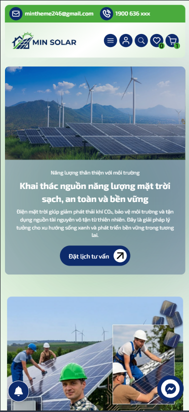 Mẫu website Min Solar