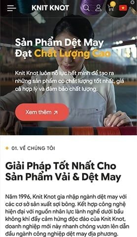 Mẫu website Knit Knot