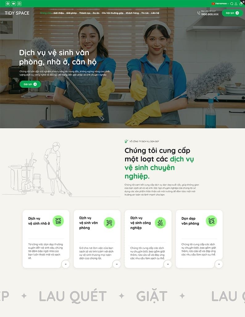 Dịch vụ vệ sinh Tidy Space