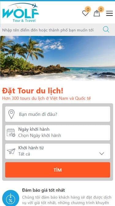 Mẫu website Wolf Tour