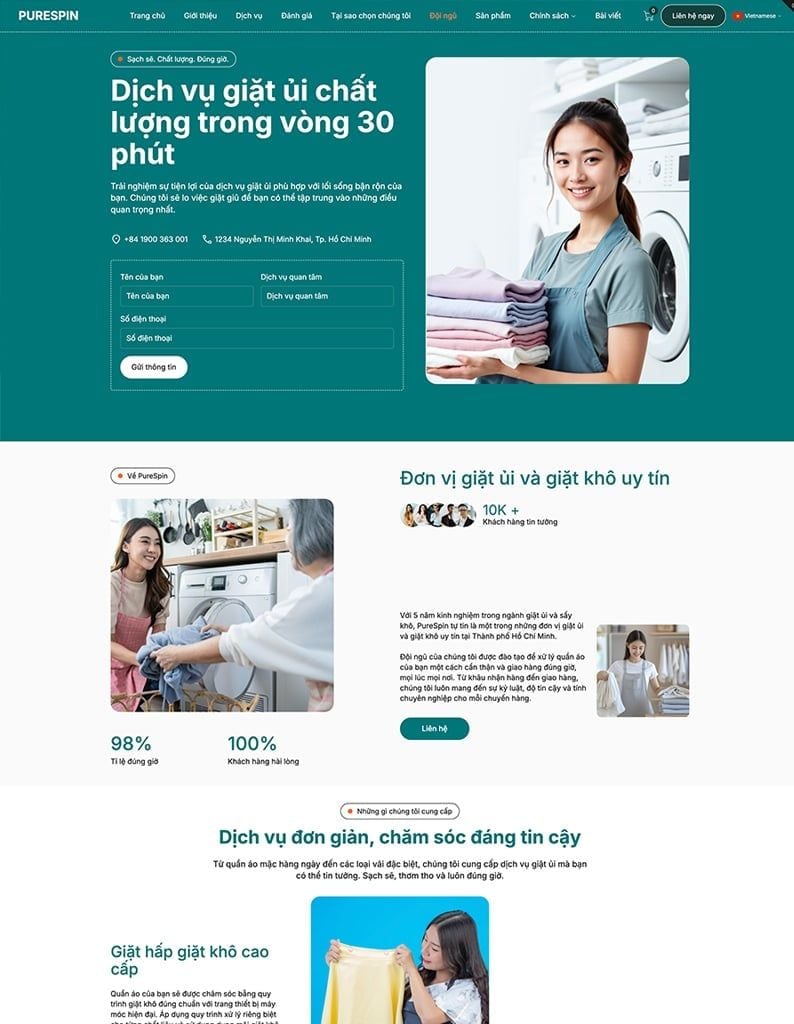 Dịch vụ giặt ủi PureSpin