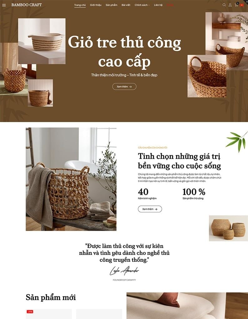 Sản phẩm thủ công Bamboo Craft