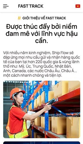 Mẫu website Dịch vụ vận chuyển Fast Track