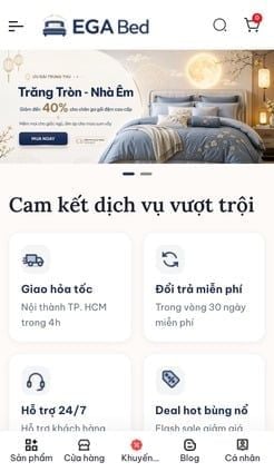 Mẫu website EGA Bed