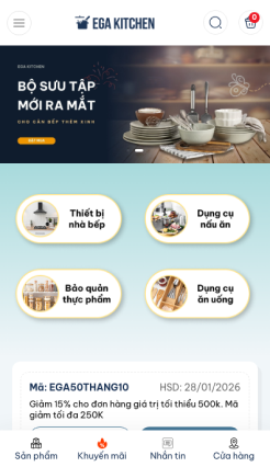 Mẫu website EGA Kitchen