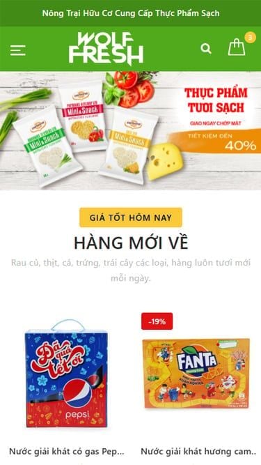 Mẫu website Wolf Fresh