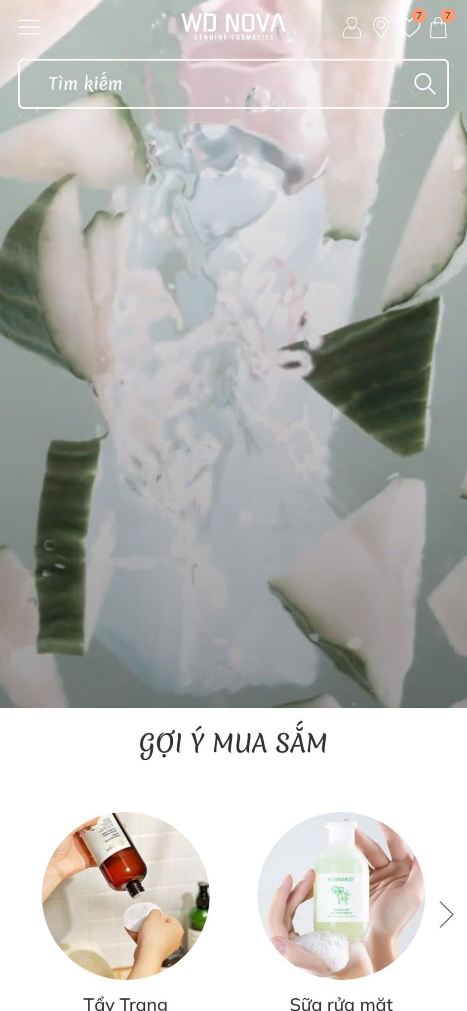 Mẫu website WD Nova - Cosmetics