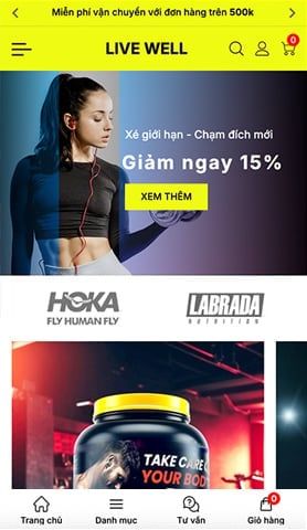 Mẫu website Live Well