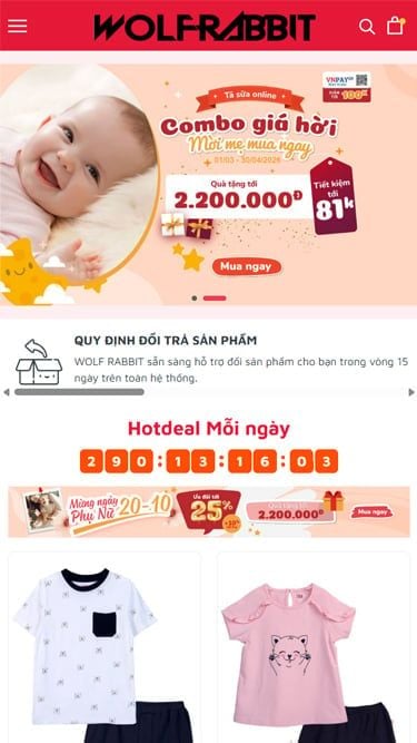 Mẫu website Wolf Rabbit