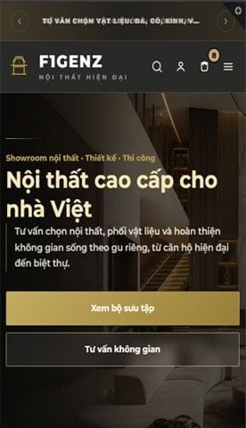 Mẫu website F1GENZ Nội Thất - Hiện Đại