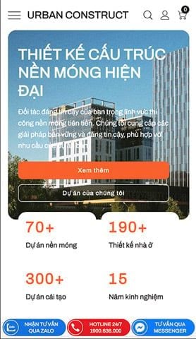 Mẫu website Urban Construct