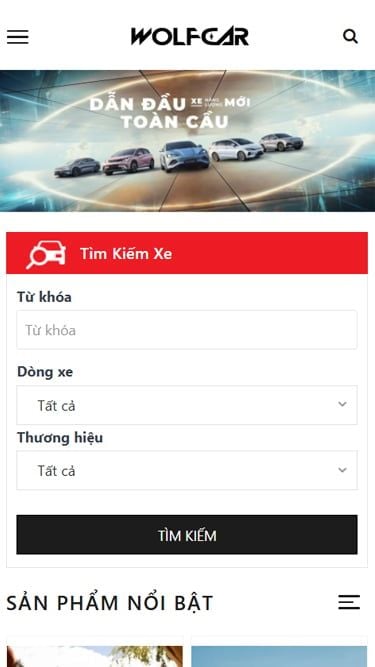 Mẫu website Wolf Car