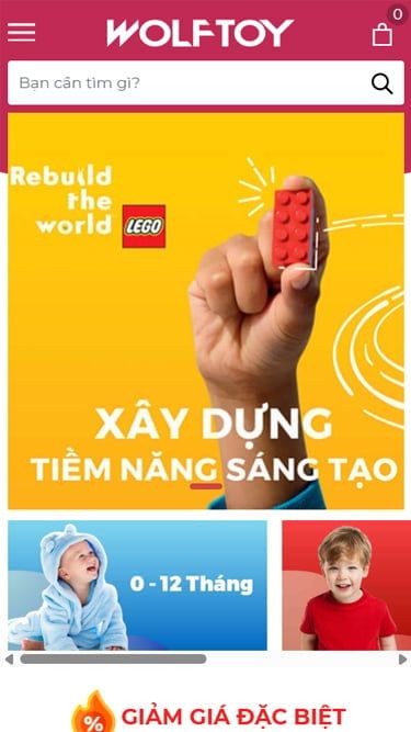 Mẫu website Wolf Toy