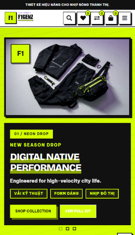 Mẫu website F1GENZ GENZ - Phá cách
