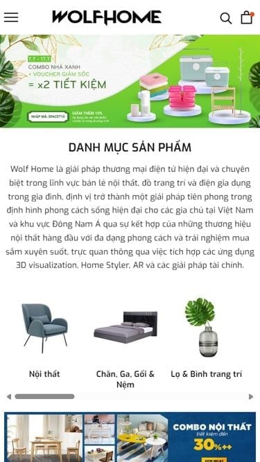 Mẫu website Wolf Home