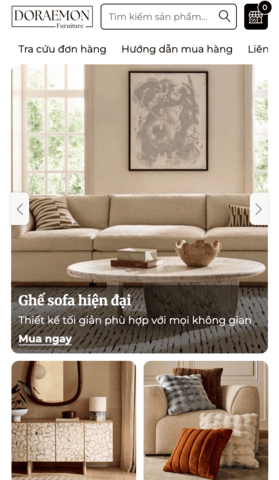 Mẫu website Dora Furniture