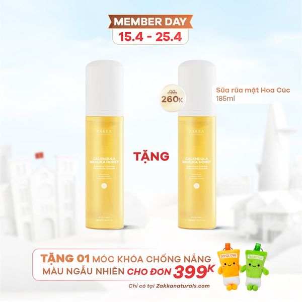  Sữa Rửa Mặt Hoa Cúc Dịu Nhẹ Calendula Manuka Honey 