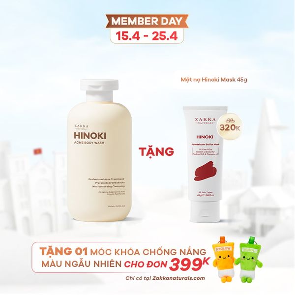  Sữa Tắm Hỗ Trợ Giảm Mụn Hinoki Body Acne Wash 