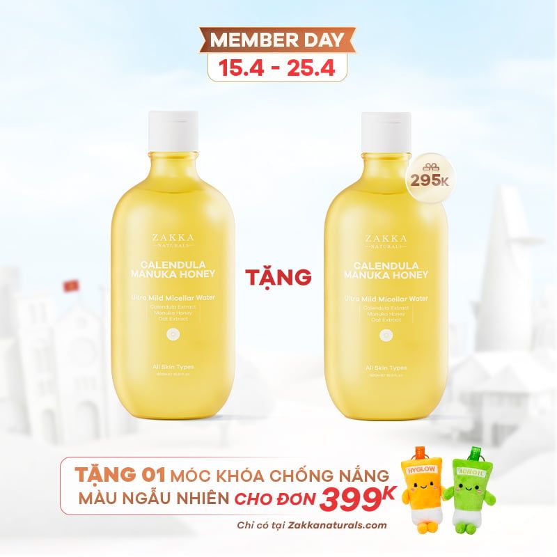  Nước Tẩy Trang Hoa Cúc Dịu Nhẹ Calendula & Manuka Honey 