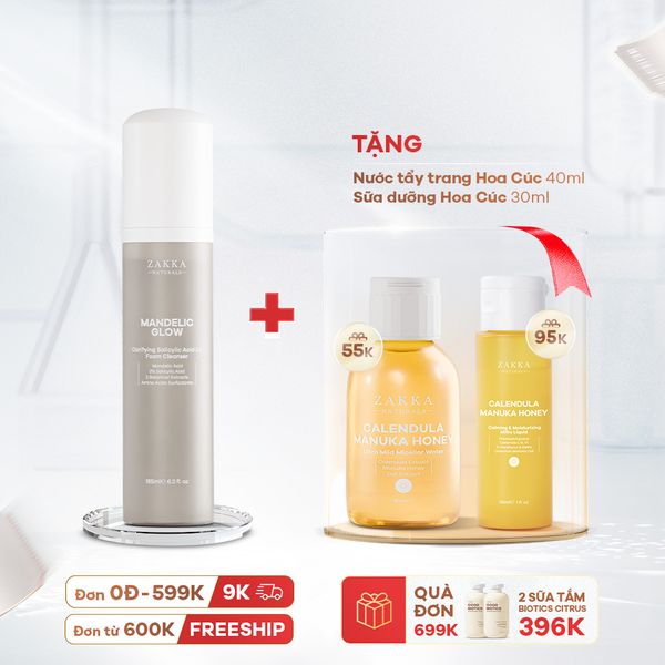  Sữa Rửa Mặt AHA BHA Mandelic Glow Clarifying Salicylic Acid 