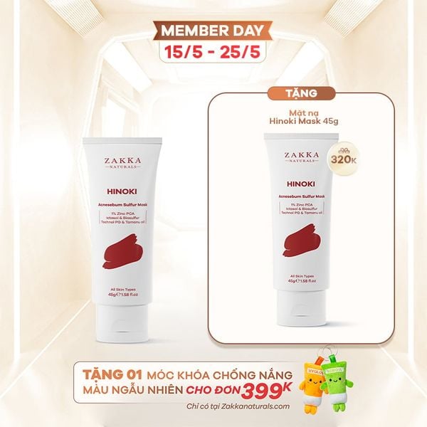  Mặt Nạ HINOKI Acnesebum Sulfur Mask 