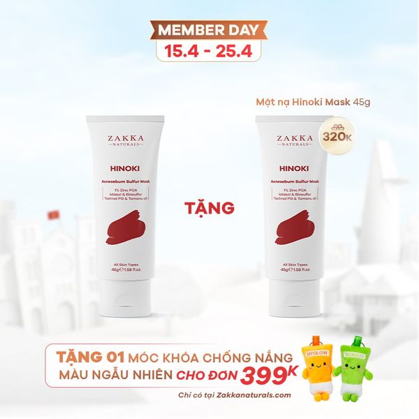  Mặt Nạ HINOKI Acnesebum Sulfur Mask 