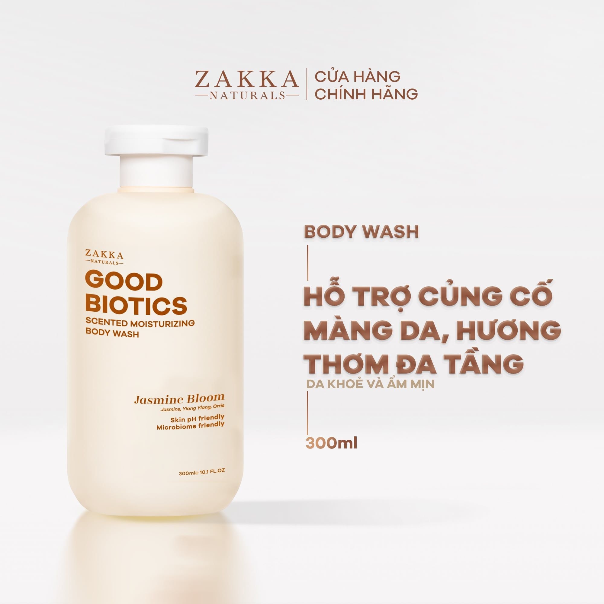  Sữa Tắm Lợi Khuẩn Hương Nước Hoa Jasmine Bloom - Good Biotics Scented Body Wash Jasmine Bloom 300ml 
