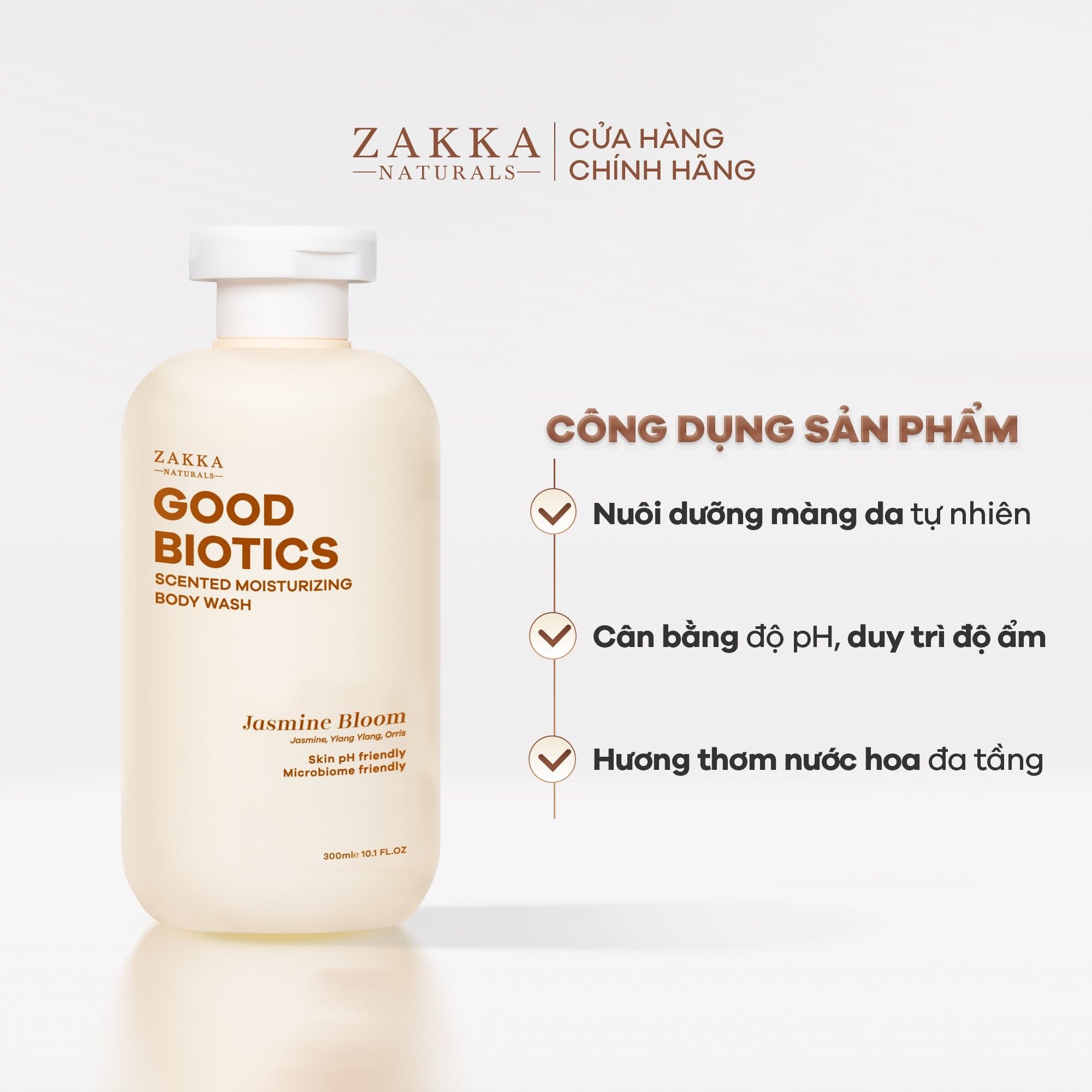  Sữa Tắm Lợi Khuẩn Hương Nước Hoa Jasmine Bloom - Good Biotics Scented Body Wash Jasmine Bloom 300ml 