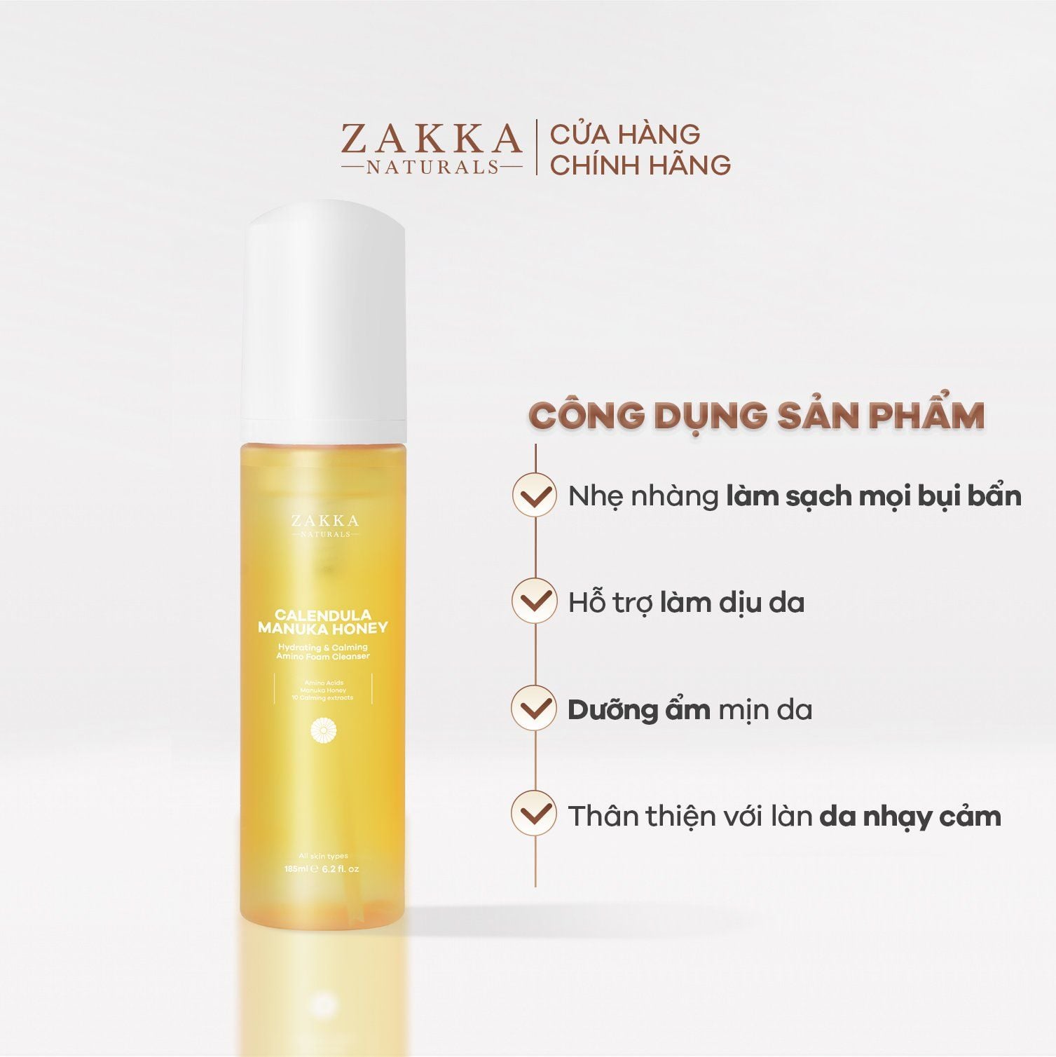  Sữa Rửa Mặt Hoa Cúc Dịu Nhẹ Calendula Manuka Honey 