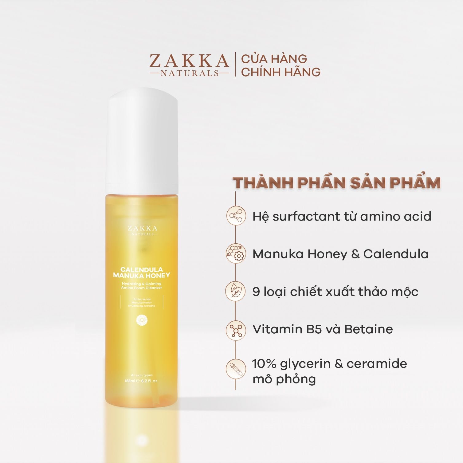  Sữa Rửa Mặt Hoa Cúc Dịu Nhẹ Calendula Manuka Honey 