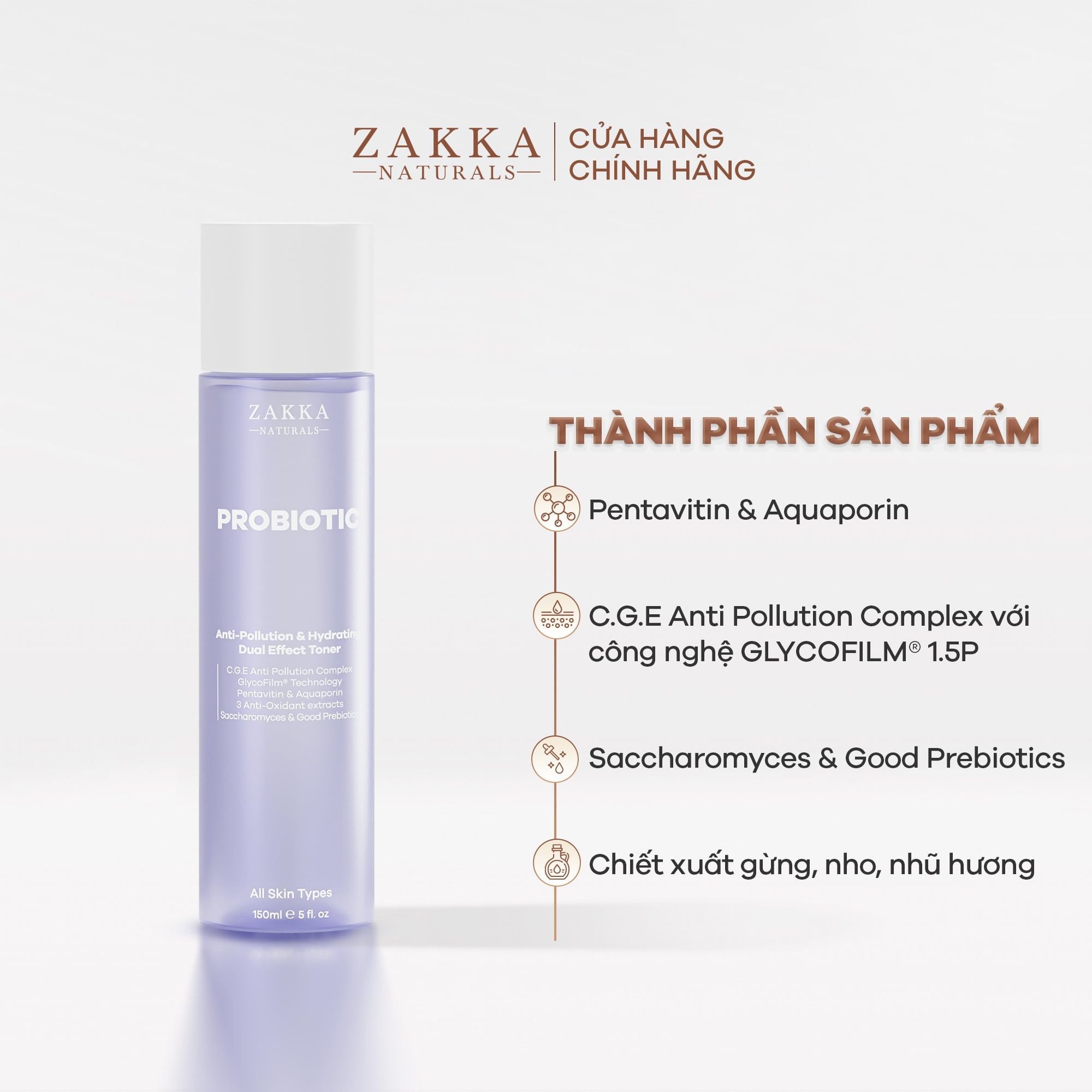  Toner Lợi Khuẩn Probiotic Anti-Pollution & Hydrating Dual Effect 