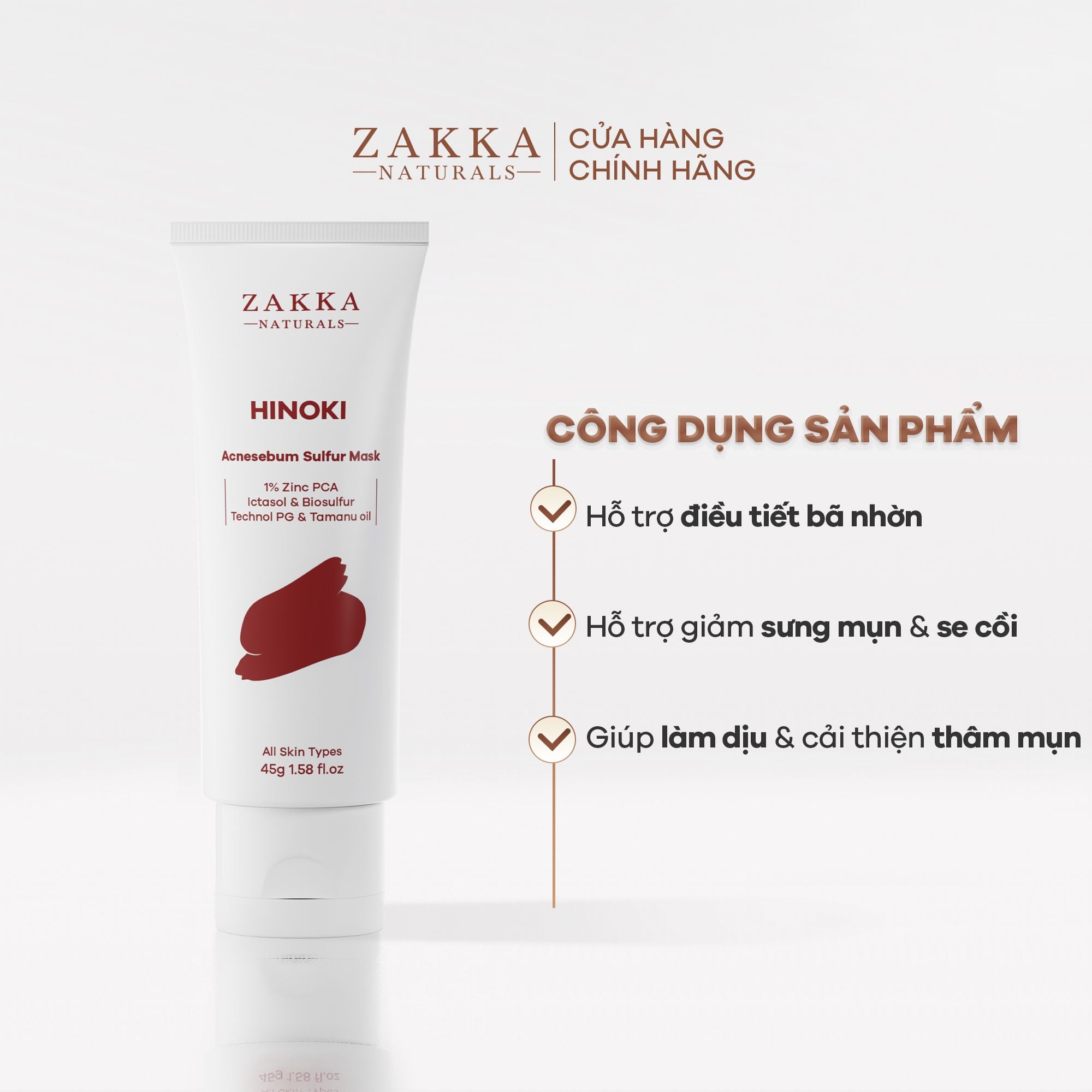  Mặt Nạ HINOKI Acnesebum Sulfur Mask 