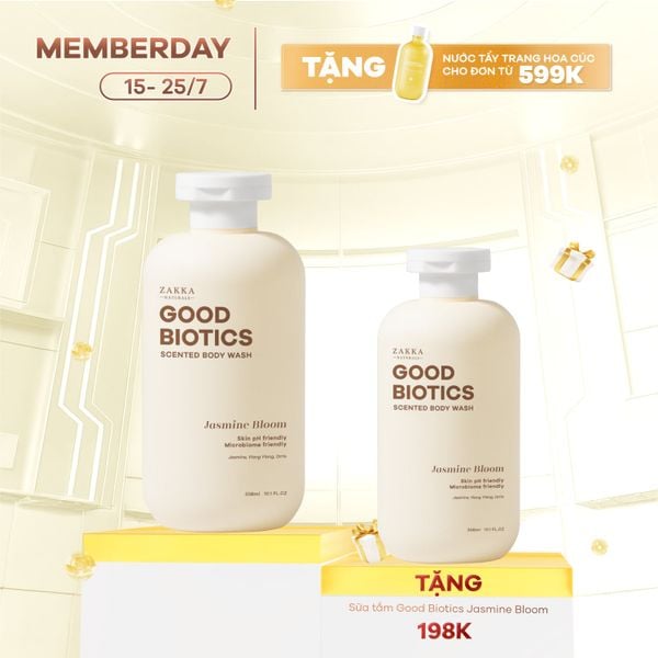  Sữa Tắm Lợi Khuẩn Hương Nước Hoa Jasmine Bloom - Good Biotics Scented Body Wash Jasmine Bloom 300ml 