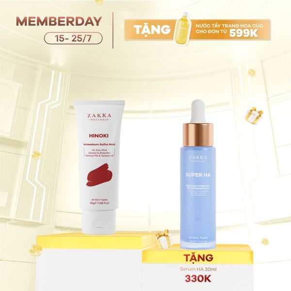  Mặt Nạ HINOKI Acnesebum Sulfur Mask 