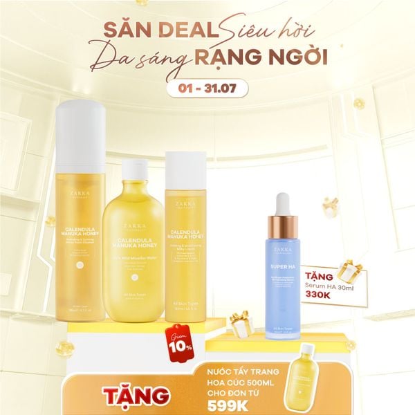 Bộ Làm Sạch Hoa Cúc Dịu Nhẹ Calendula Manuka Honey 