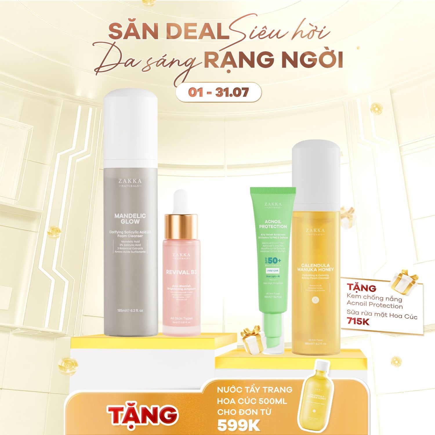  Combo Giảm Mụn Mờ Thâm 