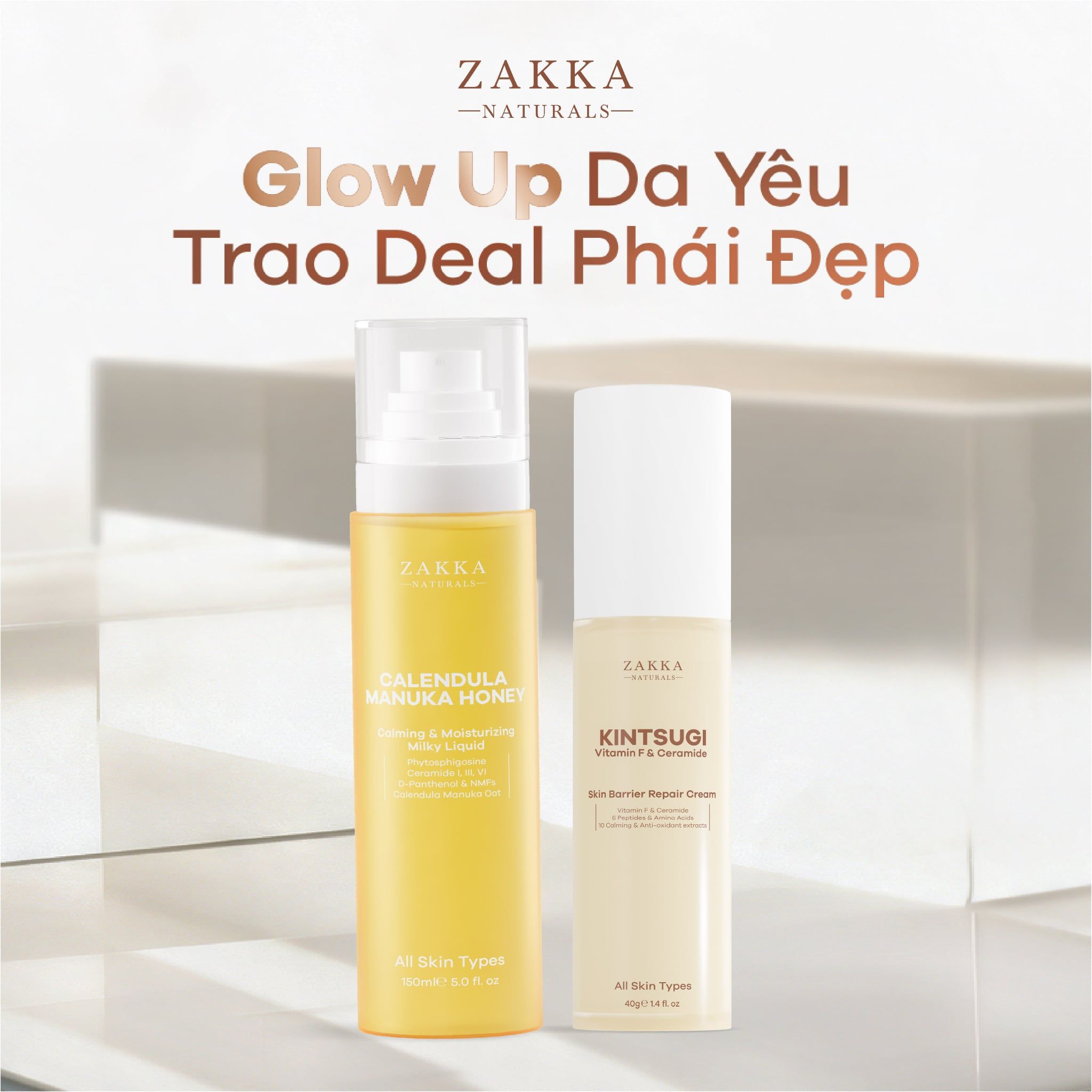  Combo Dưỡng Ẩm Kép Và Phục Hồi Chuyên Sâu 