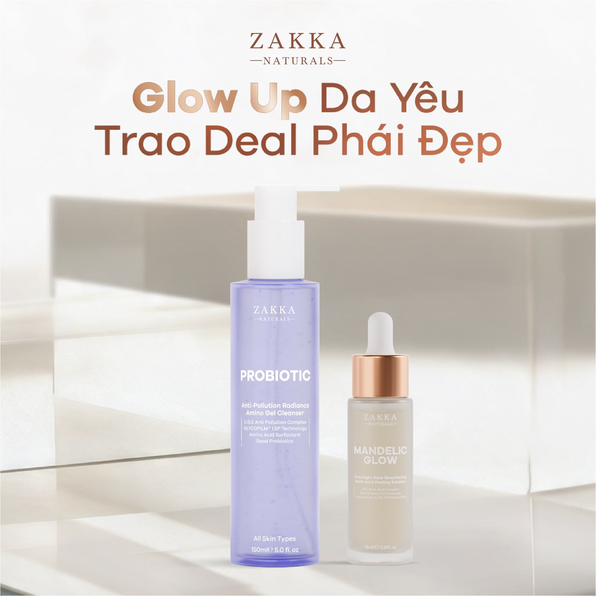  Combo Sạch Sâu _ Tái Tạo Và Căng Bóng Da 