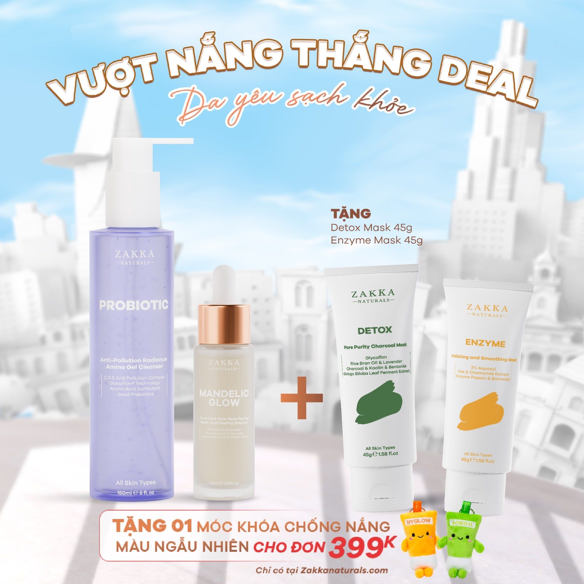  Combo Sạch Sâu _ Tái Tạo Và Căng Bóng Da 