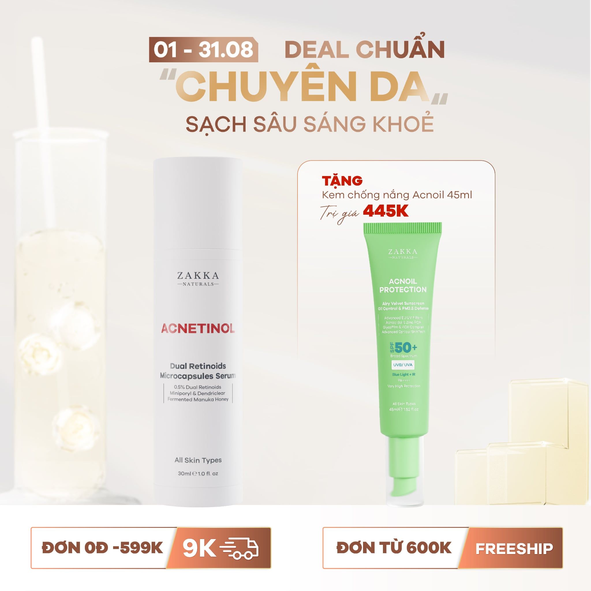  Serum Retinol 0.5 Acnetinol Dual Retinoids Microcapsules 