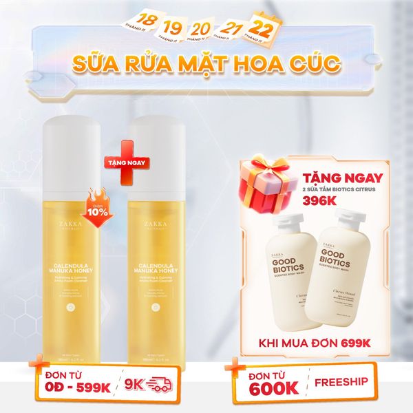  Sữa Rửa Mặt Hoa Cúc Dịu Nhẹ Calendula Manuka Honey 