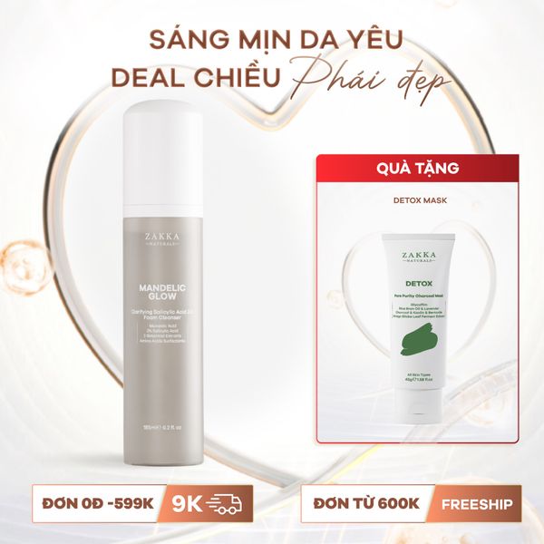  Sữa Rửa Mặt AHA BHA Mandelic Glow Clarifying Salicylic Acid 