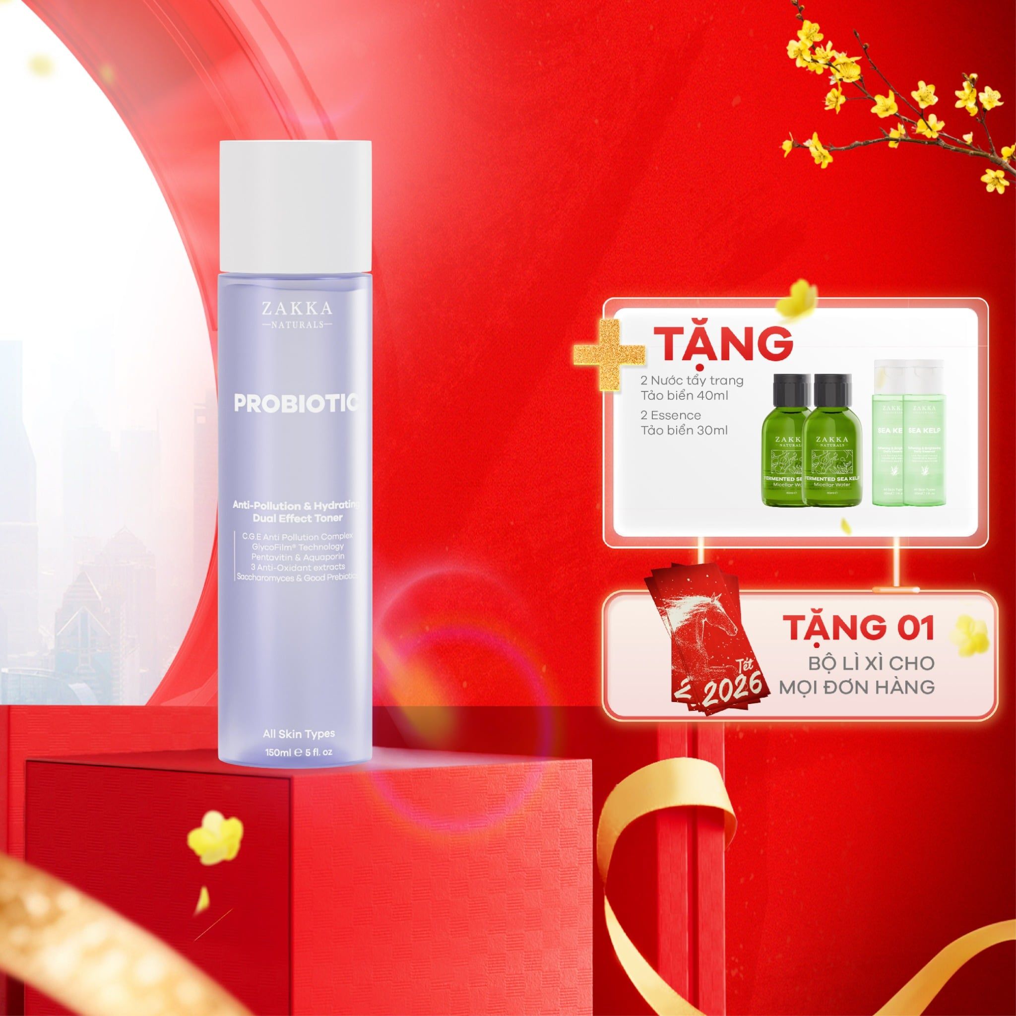  Toner Lợi Khuẩn Probiotic Anti-Pollution & Hydrating Dual Effect 