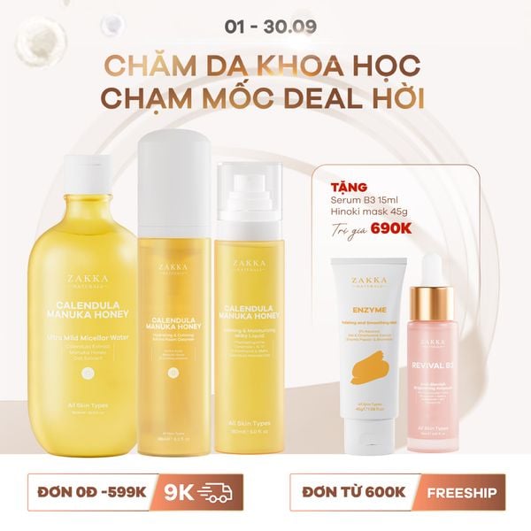  Bộ Làm Sạch Hoa Cúc Dịu Nhẹ Calendula Manuka Honey 