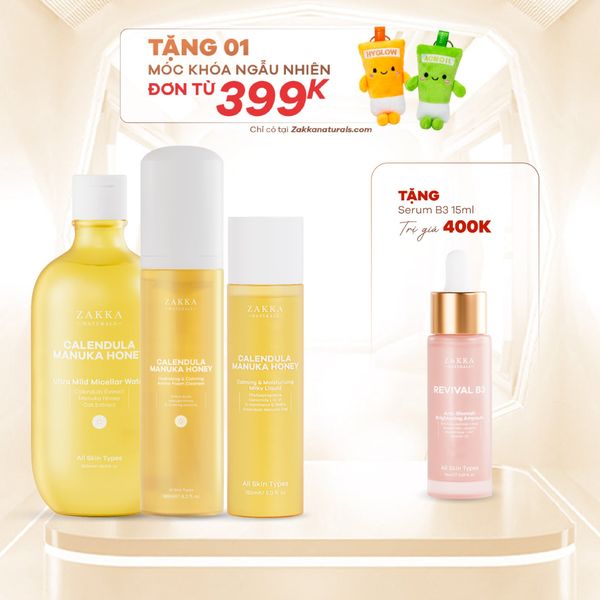  Bộ Làm Sạch Hoa Cúc Dịu Nhẹ Calendula Manuka Honey 